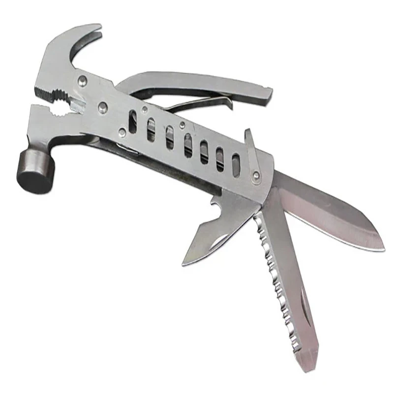 Multi function Outdoor Camping Tool Stainless Steel Survival Emergency