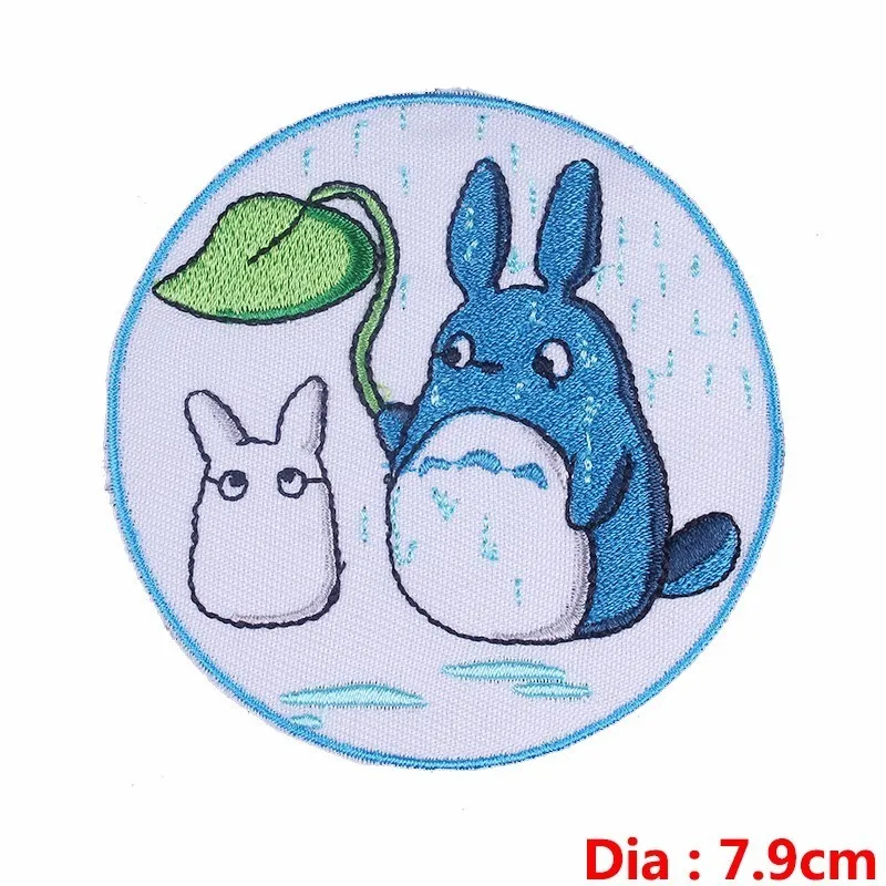 Pulaqi Tonari No Totoro нашивки на руку значок декор для сумки одежда джинсы Пришивные железные наклейки Шляпа кошка животное патч DIY H - Цвет: Green