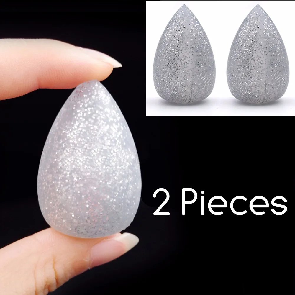 

Dolovemk 2Pcs 3D Silicone Makeup Sponges Blenders Cosmetic Puffs Water Drop Shape Used with Foundation BB Cream