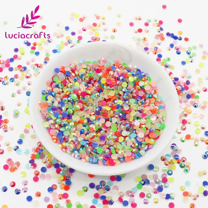 Стразы Lucia crafts 4 мм 16 цветов Свободные из смолы круглые стразы с плоским