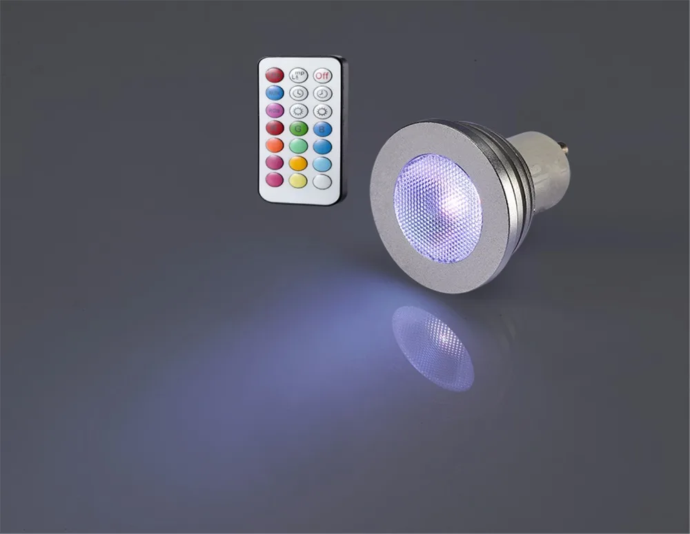 3W 4W RGB LED прожектор GU10 E27 Глобус лампы 16 цветов изменить 110 245v вечерние украшения