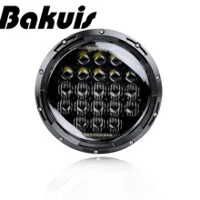 7 Inch 75W 5D Round moto LED Projector Headlight For Harley Motorcycle & For Jeep Wrangler LED Headlamp Bulbs