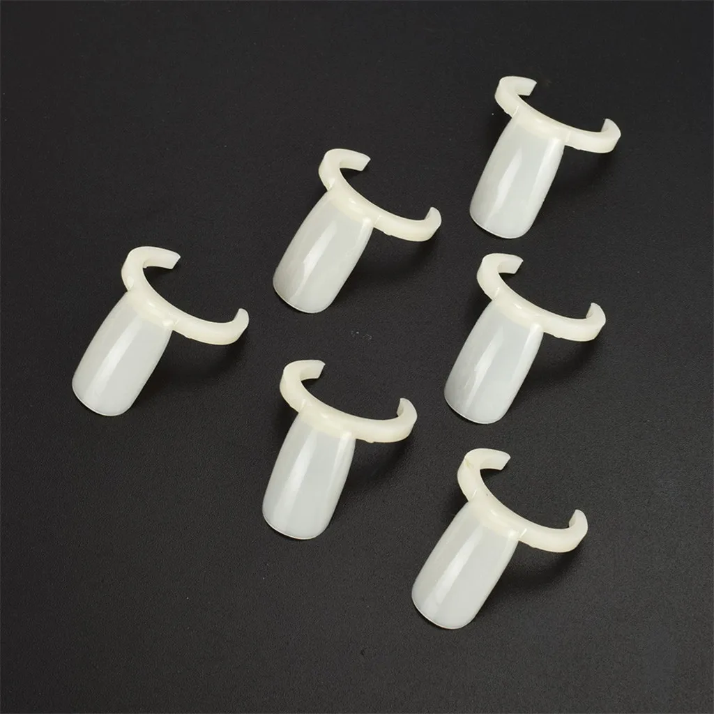 100Pcs Natural Color Display Ring for False Nail Art Polish UV Gel Tips Tool  Nail Art Color Pops Display Card