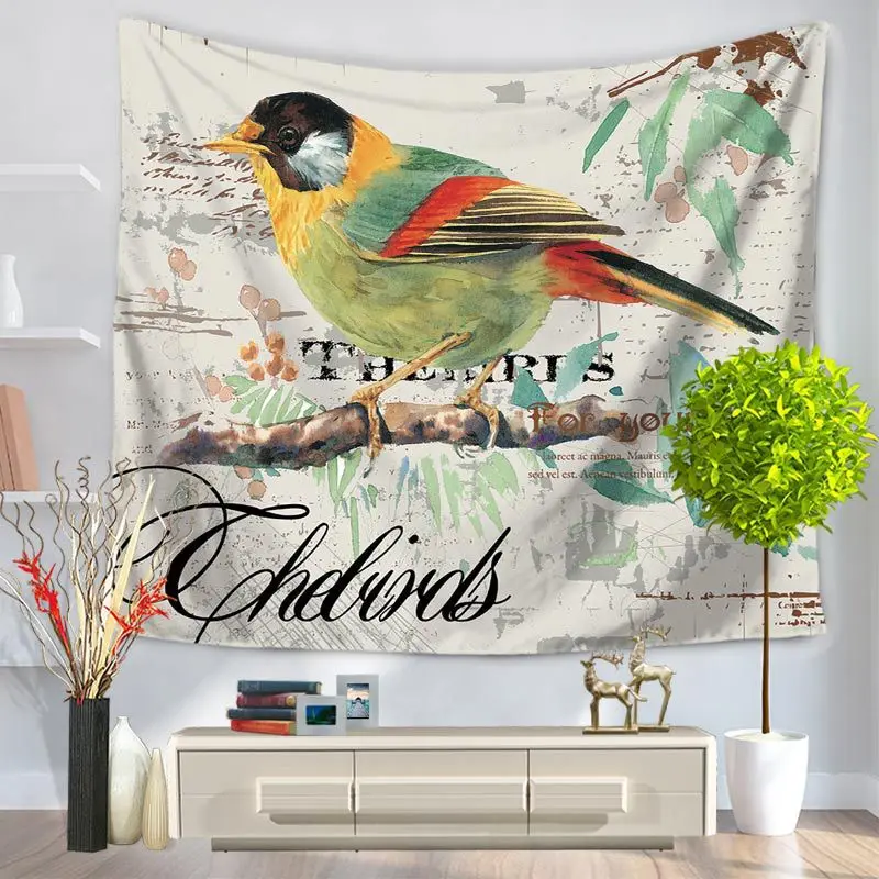 

Indian Bird Tapestry Wall Hanging Blanket Personality Camping Mattress Tablecloth Sleeping Pad Beach towel Sunscreen shawl