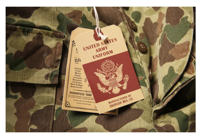 Бронсон HBT утка охотник камуфляж брюки США Армия Военные Брюки утомляющая форма