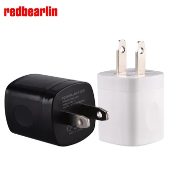 

Redbearlin Single Color Black white US Ac home wall charger power adapter for iphone 4 5 6 7 for ipod for samsung htc mp3