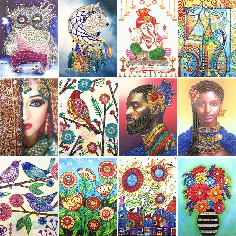 

Diamond Embroidery Animal Flower Character Special Shape Diamond Needle Rhinestone 5d Diamond DIY Crystal Painting
