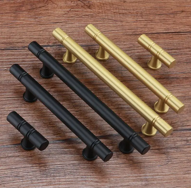 

3.75'' 5" Brushed Gold Black Dresser Pulls knob Drawer Pulls Handles Kitchen Cabinet Pulls Handle T bar Knobs Furniture Hardware