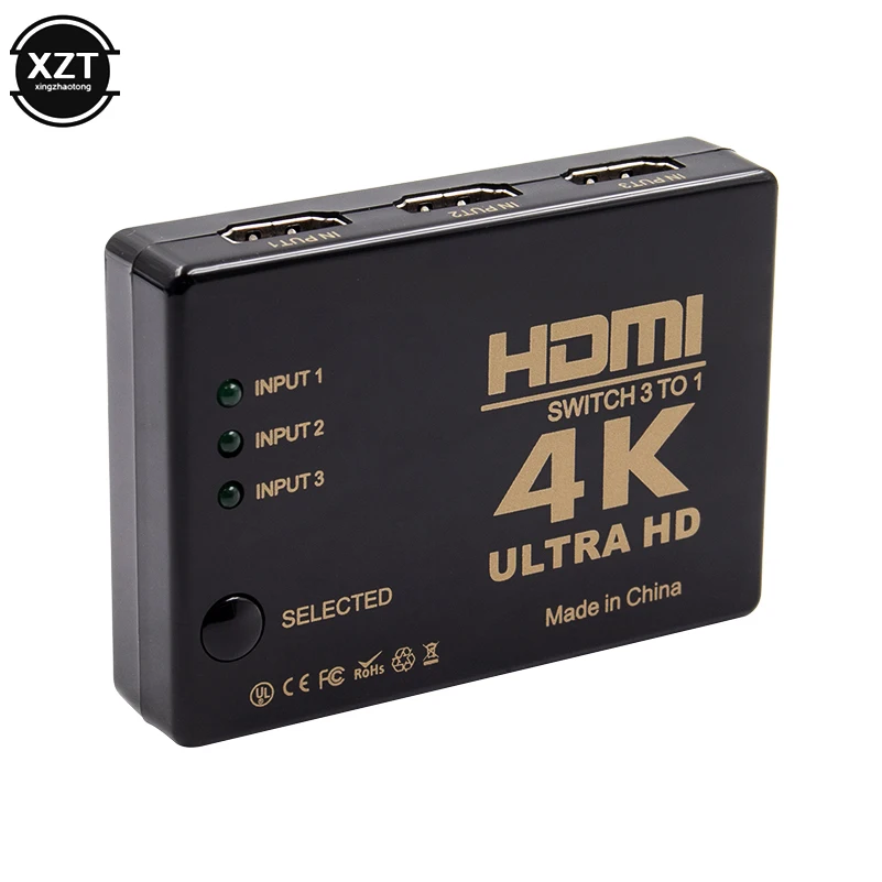 1 шт. 3 порта 4K* 2K 1080P Переключатель HDMI Переключатель Селектор 3x1 сплиттер коробка Ultra HD для HDTV Xbox PS3 PS4 мультимедиа горячая распродажа