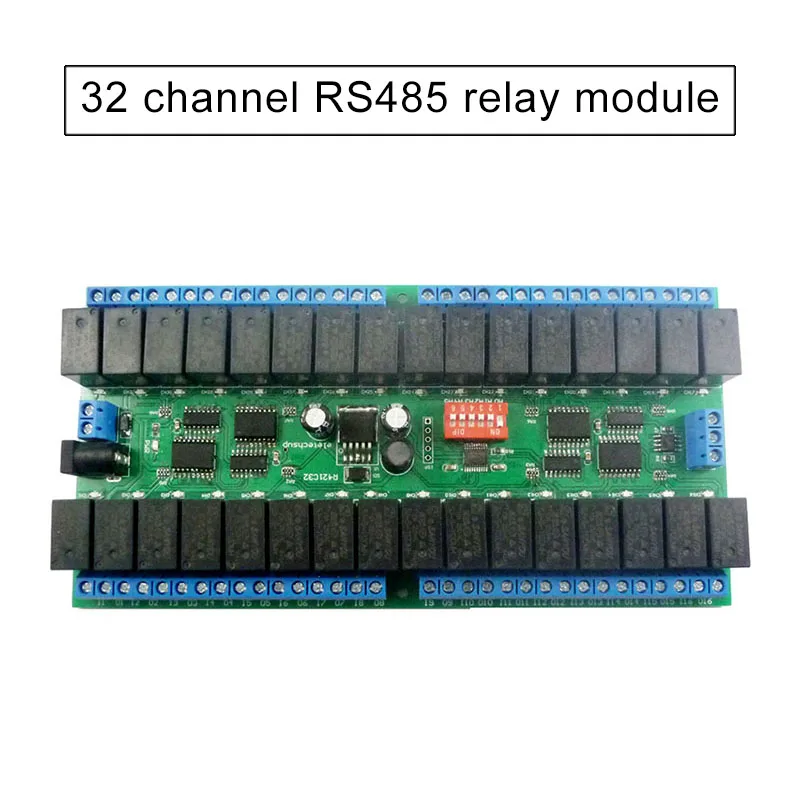 1 шт 12 V 32 канала RS485 триггерный релейный модуль серийный переключатель PLC контроллер WIF66