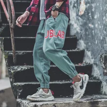 Japanese Style Fashion Men Jogger Pants Loose Fit Big Pocket Cargo Pants Men Black Green Color Elastic Waist Drawstring Trousers Japanese Style Fashion Men Jogger Pants Loose Fit Big Pocket Cargo Pants Men Black Green Color Elastic Waist Drawstring Trousers
