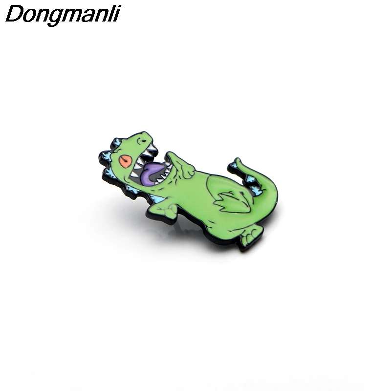 P3555 Dongmanli аниме Рисунок динозавр металлические эмалированные булавки и броши для