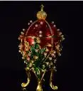 Qifu роскошный ручной работы Металл qifu faberge яйцо жемчужная инкрустация эмаль домашний декор - Цвет: RED