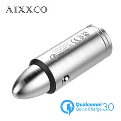 AIXXCO Металл 18 Вт QC3.0 Быстрая зарядка 3,0 Автомобильное зарядное устройство мини USB Автомобильное зарядное устройство адаптер Быстрая зарядка