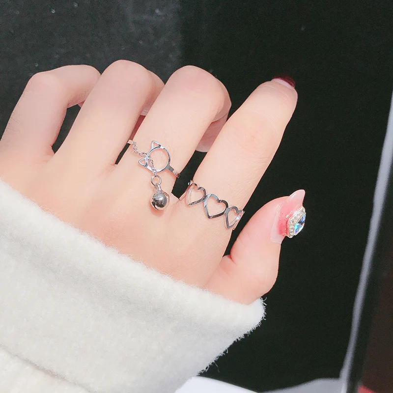 Новое поступление 2019 кольцо YUN RUO с колокольчиком в виде кошки свободного размера