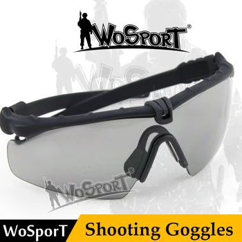 

WoSporT Tactical Military Glasses Army Eyewear Shooting Polarized Ballistic Goggles with Helmet for Wargame Motorcycle Paintball