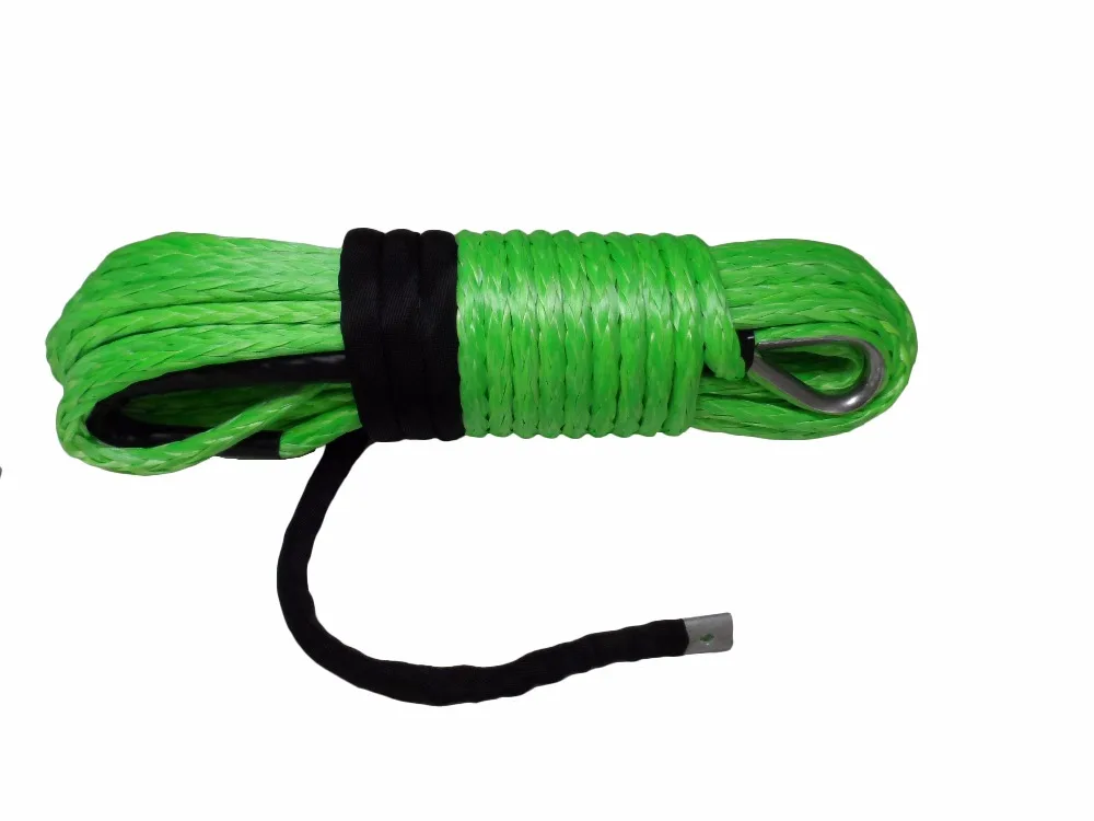 Green 10mm*30m Synthetic Winch Rope,ATV Winch Kit,Boat Winch Rope