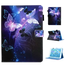 Фиолетовый узор бабочки кожаный чехол всего тела для iPad Air 12 iPad Mini 12345 Pro9.7 10,5 iPad 9,7 Air 10,5