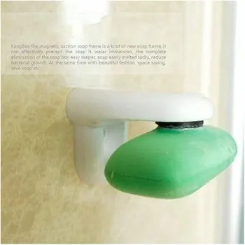 

Hot Sale 1Pc Magnetic Soap Holder Prevent Rust Dispenser Adhesion Home Bath Wall Attachment #53567