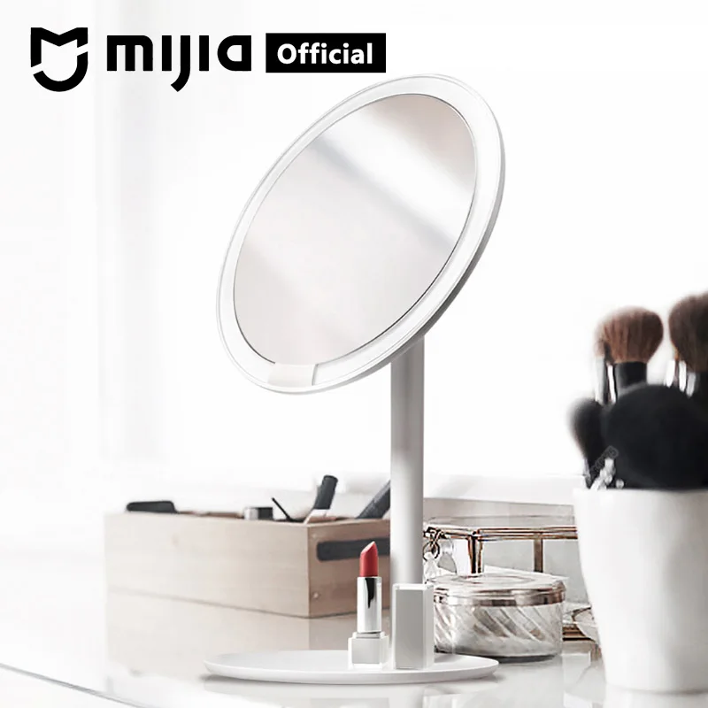 

Xiaomi Led Mirror light HD Mirror Dimmable Adjustable Countertop Rotating Daylight Cosmetic Makeup Led Mirror Wife Mother Gift