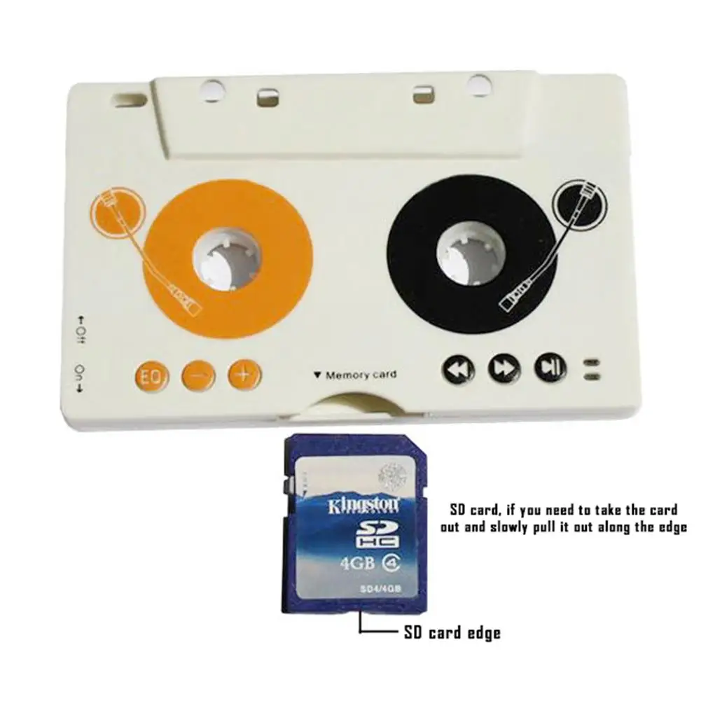 Cena Przenośny klasyczny samochód kaseta SD MMC odtwarzacz MP3 zestaw adapterów z pilotem Stereo Audio odtwarzacz kasetowy