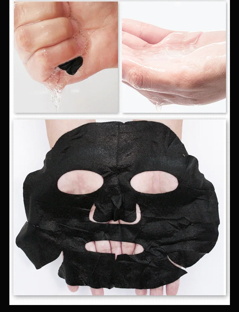 beauty moisturizing SHEET black FACE mask mascara facial acne black facial mask Acne Treatment Oil-control korean