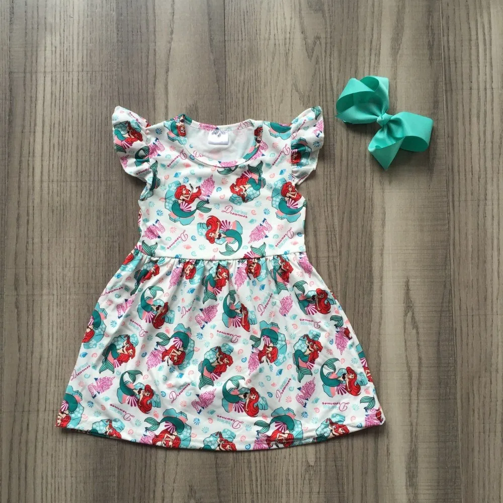 

baby girls summer dress clothing girls princess mermaid dress children dress girls boutique dress with bow