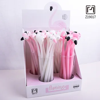 

48 Pcs Gel Pens Cartoon Cute Flamingo Black Gel Ink Pens Pens for Writing Cute Stationery Office School Supplies 0.5mm