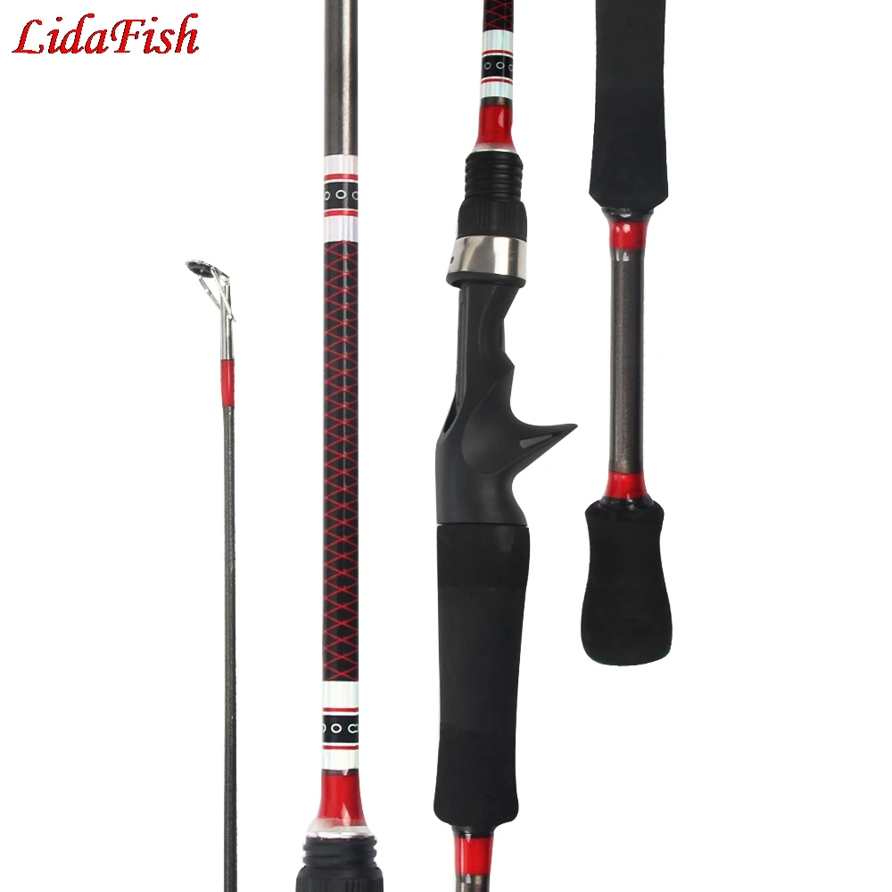 LidaFish 2019 1.8 M الغزل قضيب قضيب مسبوك 3-21g إغراء الوزن 4-15lb خط خفيفة الكربون إغراء قصبة الصيد