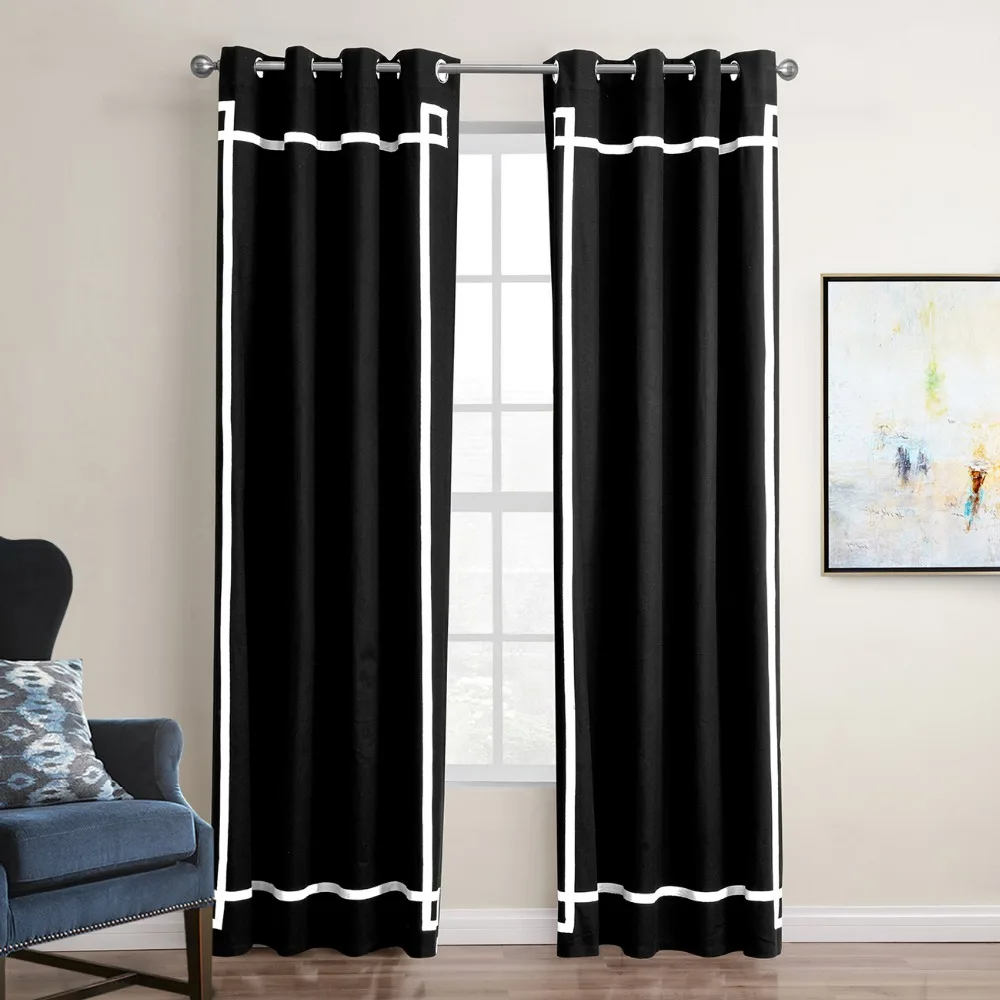 Aliexpress.com : Buy BBJ Blackout Curtains for living room black grey