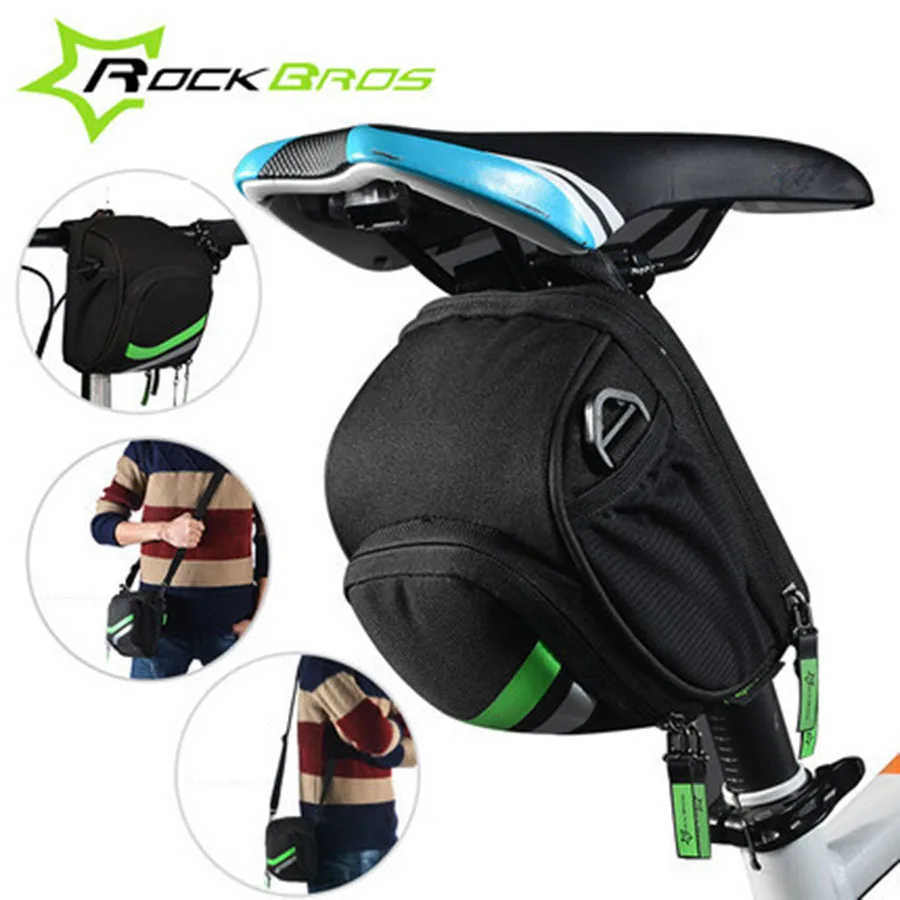 RockBros Bicycle Bag Bike Handlebar Bag Cycling Tube Saddle Bag MTB