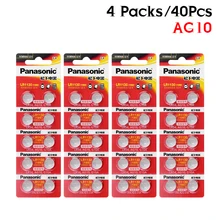 40 шт./4 карты 389 LR54 SR54 SR1130W 189 SB-BU L1130 1130 Panasonic 1,5 V AG10 LR1130 аккумулятора кнопочного типа щелочной аккумулятор монета Батарея