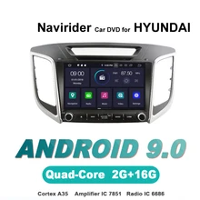 Navirider Авторадио gps навигация android 9,0 автомобильный Радио плеер для HYUNDAI ix25 Creta DVD головное устройство стерео авто аксессуары