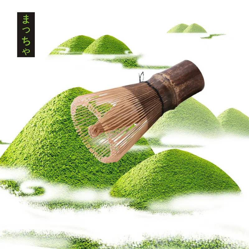 

Japanese Ceremony Bamboo 64 Matcha Green Tea Powder Whisk Matcha Bamboo Whisk Bamboo Chasen Useful Brush Tools Tea Accessories