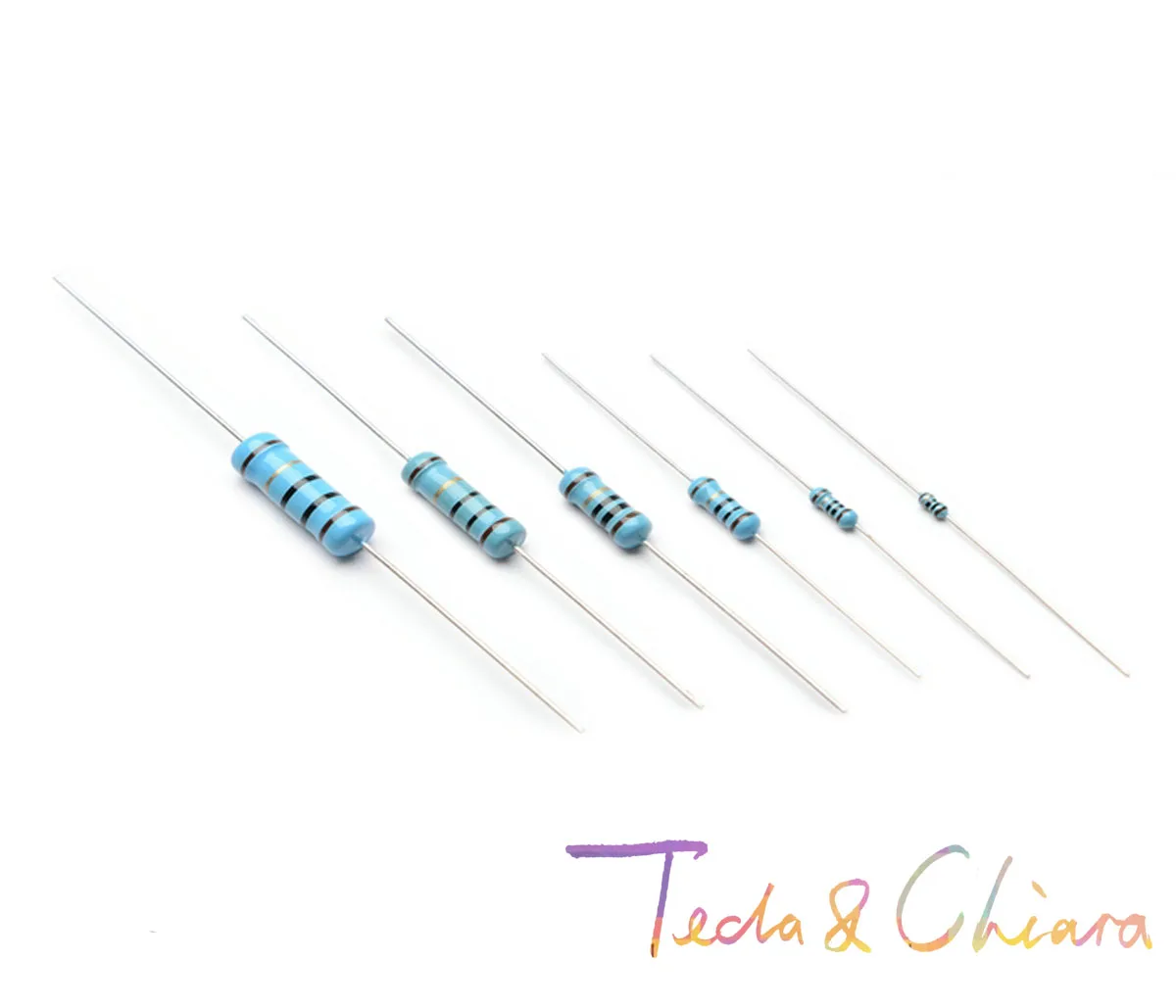 

100Pcs 0 - 0.1 - 0.27 - 0.39 - 1 - 4.7 - 10 - 100 - 430 -1K - 1.2K - 22M R Ohm 1W 1% Metal Film Resistor Colored ring Resistance