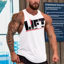 Мужская майка для спортзала Свободная майка дышащая Бодибилдинг топы для лета GDD99