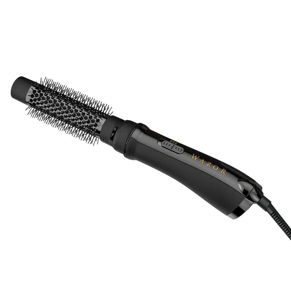 

Hot Air Brush Professional Ionic Hot Air Brush Volumizer Ceramic Hair Dryer Hairstyling Tool aBlack