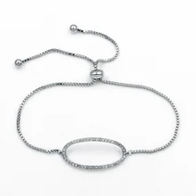 Baiduqiandu овальная форма кубического циркония с фианитом регулируемые свадебные браслеты в золотых или серебряных цветах