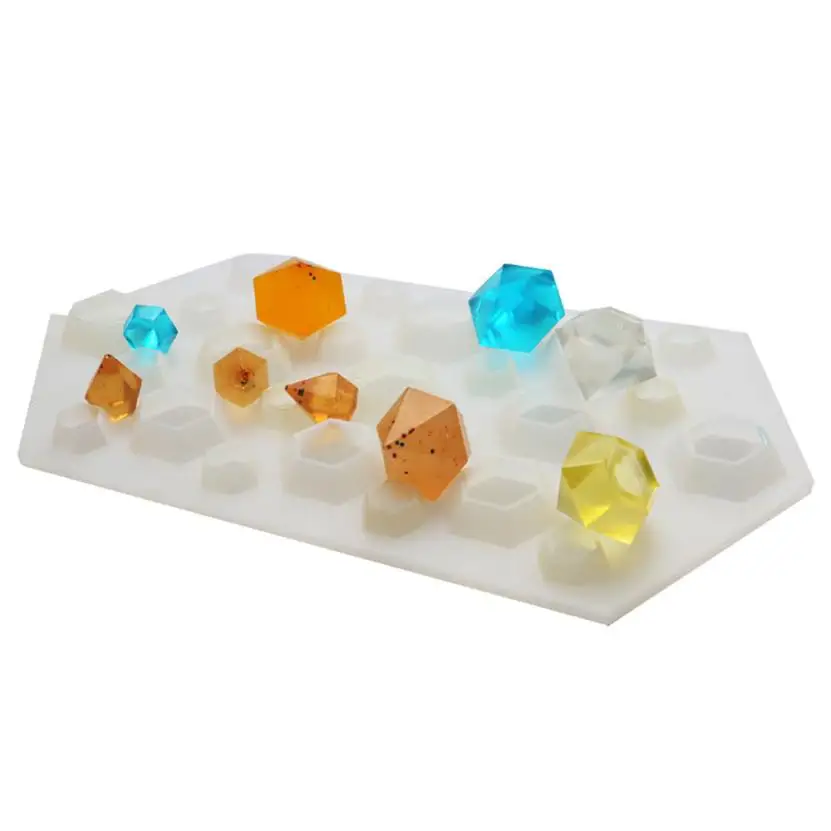 

Transparent Silicone Mould Necklace Resin Decorative Craft DIY diamond Mold cutting shape Type epoxy resin molds for jewelry