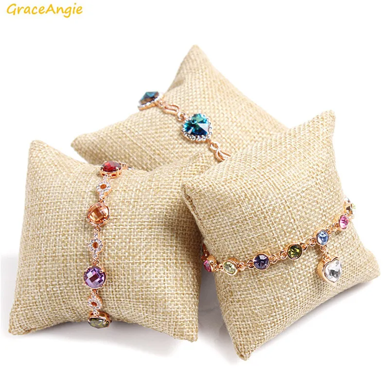 2 шт. бархатная Подставка для украшений в форме мини подушки|display accessories|jewelry display