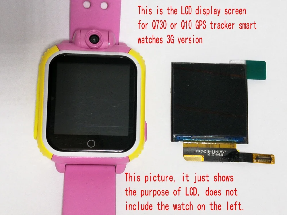 

LCD display screen for Q730 or Q10 G75 gps tracker watches 3G network 240*240 Resolution
