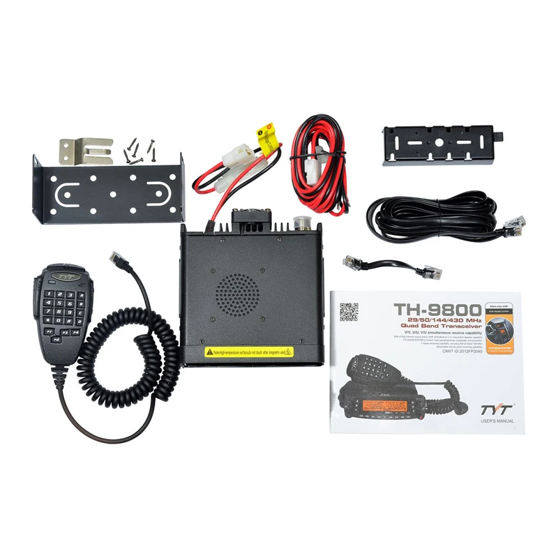 100% Оригинальный TYT TH 9800 Quad Band 26 33/47 54/136 174/400 480MHZ автомобильный мобильный трансивер