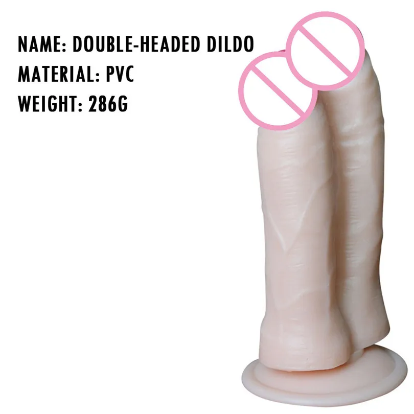 Large Dildos Female Massager Dildo Female Hand-Free Double Headed Dildo Device With Simulated Penile Sucker Sex Toy (4)