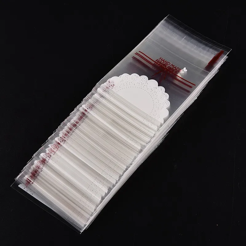 100 шт OPP пластиковый пакет подарки сумка лук дизайн Торт Подарочные Держатели
