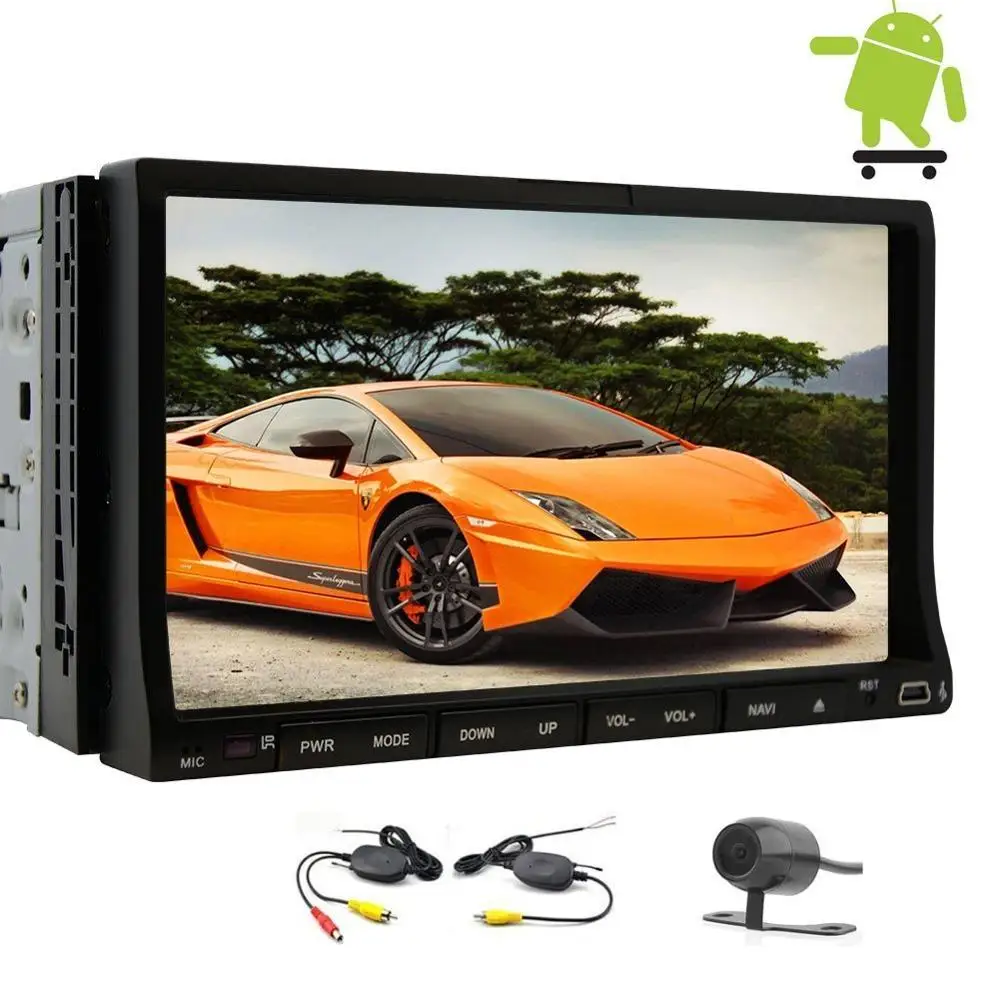 

Wireless camera 2din Android 6.0 Car DVD Player 7'' Motorized Digital Screen in Dash car styling Stereo GPS Navigation Head Unit
