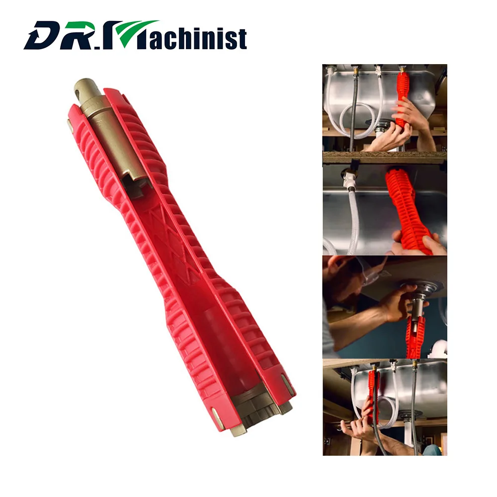 

Multifunctional Anti-Slip Handle Double Head Wrench Lightweight Home Kitchen Bathroom Faucet and Sink Wrench Tap Wrench Tool