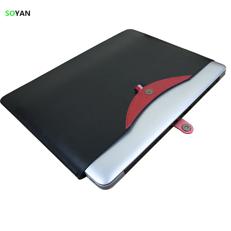 PU Leather Laptop Bag Laptop Sleeve adsorption computer bag
