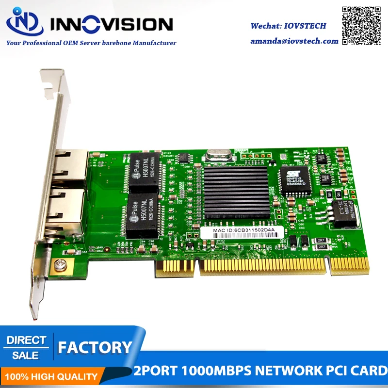 

Intel dual port 8492MT 82546EB 82546GB 1000Mbps soft router server PCI Gigabit LAN expansion card
