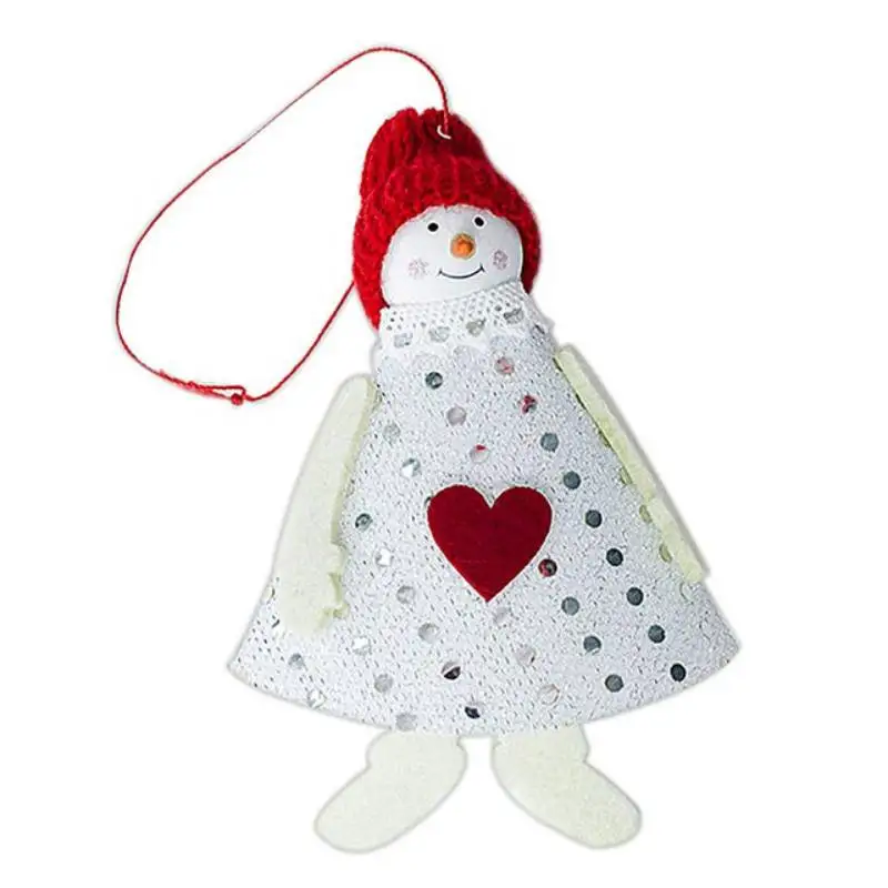 Рождественские куклы Санта Клаус Снеговик Лося Игрушки рождественские фигурки Рождественский подарок для ребенка красный орнамент с рождественской елкой - Цвет: 6
