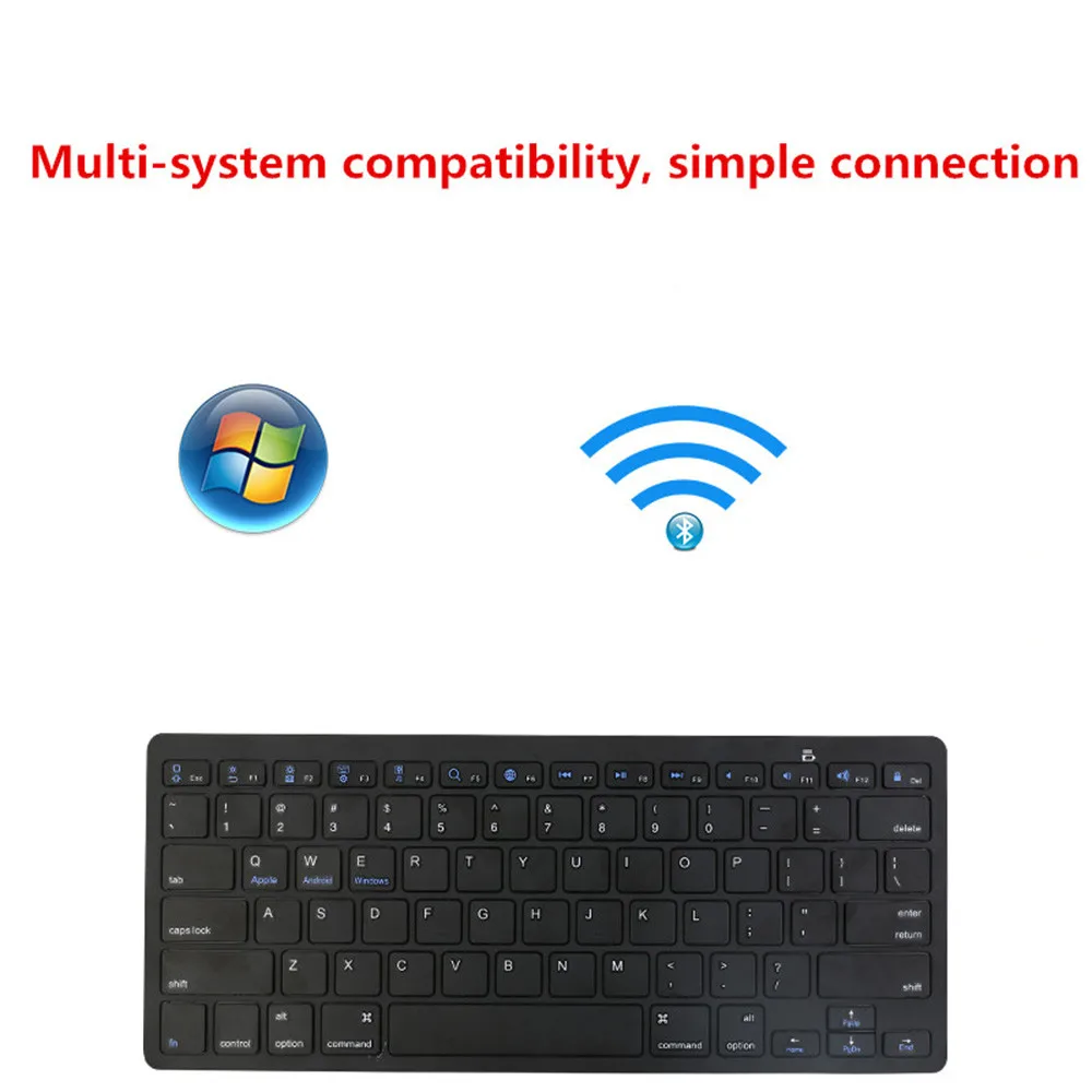 НОВАЯ тонкая беспроводная bluetooth-клавиатура для бизнес-офиса, домашнего использования, Высококачественная клавиатура Для iMac/iPad/Android/Phone/Tablet PC L0313